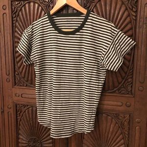 Madewell Whisper Crewneck Tee in Hunter Stripe
